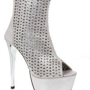 NEW ELLIE 607-SONIA SILVE ANKLE BOOTS